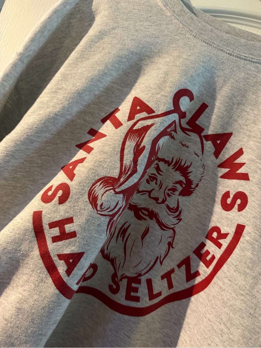 Santa Claws Gray Crewneck Sweatshirt - Picture 2 of 4
